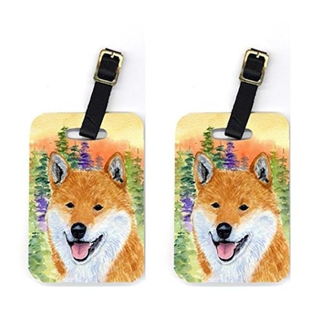 Carolines Treasures Carolines Treasures SS8234BT Pair of 2 Shiba Inu Luggage Tags SS8234BT